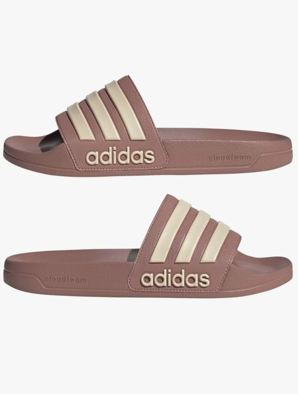 Adidas Unisex Slide Sandals In Warm Clay and Cream CloudFoam Regular Fit M10 W11 - Picture 2 of 9